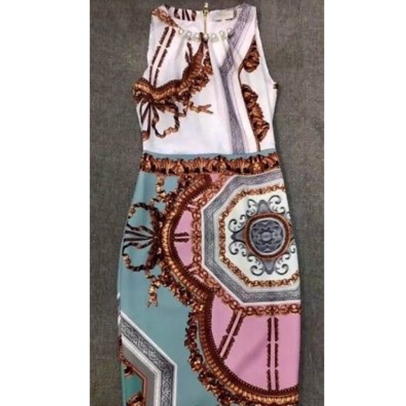 Ted Baker ORLLA Versailles pearl neck midi dress - Picture 7 of 8